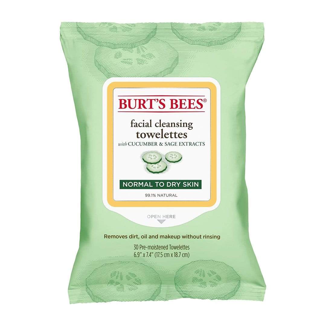 Burt's Bees Toallitas Limpiadoras Pepino y Salvia 30un