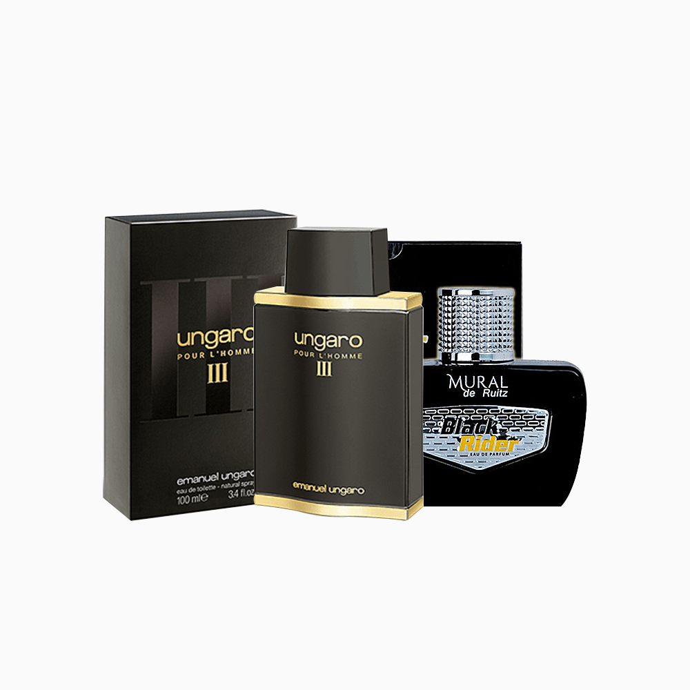 Emanuel Ungaro Ungaro III EDT 100 ML + Mural de Ruitz Black Rider EDT 100 ML (H)