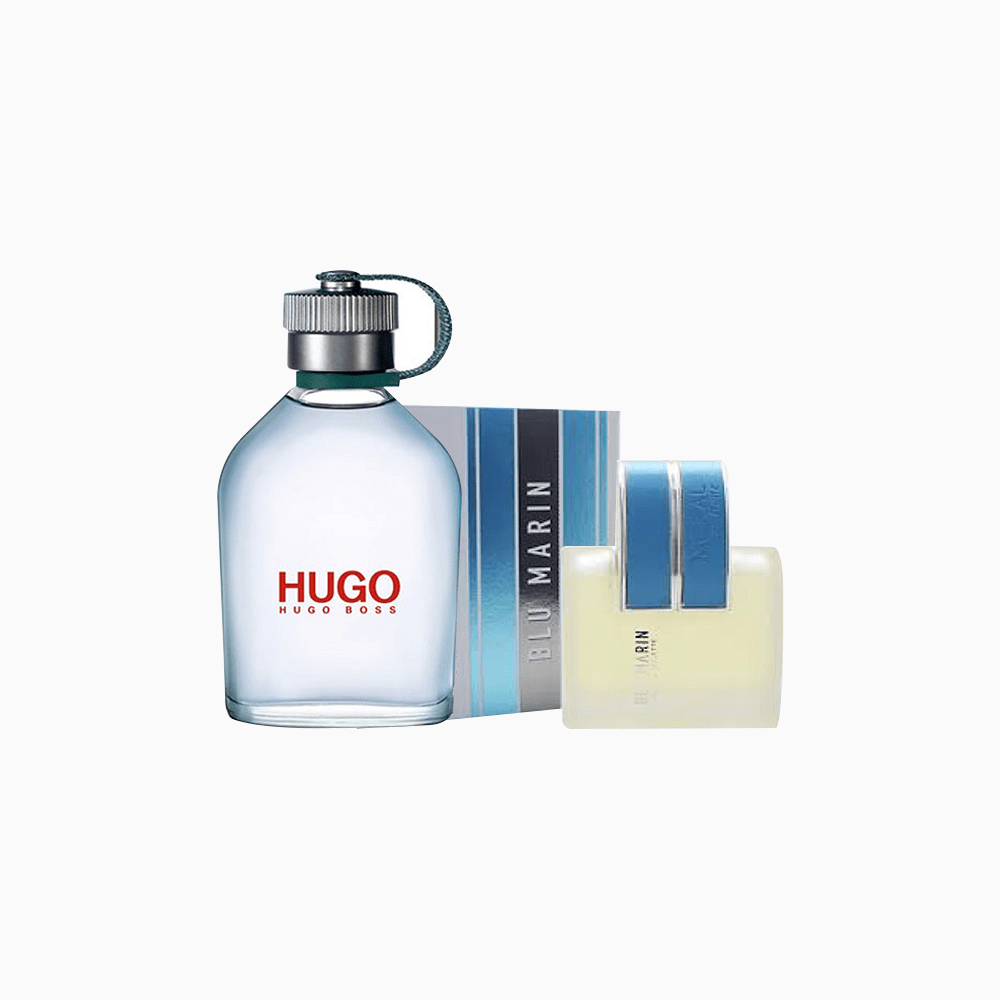 Hugo Boss Men Cantimplora EDT 125 ML Tester + Mural de Ruitz Blu Marine Pour Homme EDT 90 ML (H