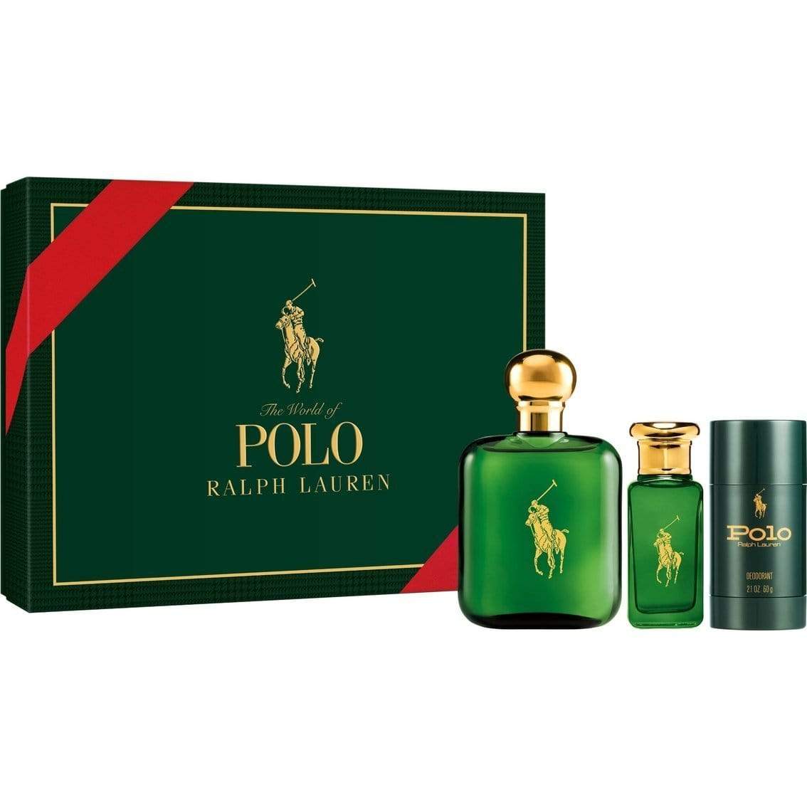 Ralph Lauren Polo Green Set EDT 118 ML + EDT 30 ML + Deo 75 ML (H)