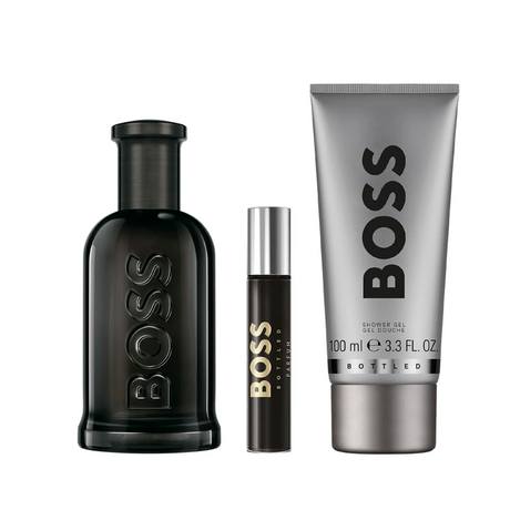 Hugo Boss Set 3Pcs Bottled Parfum 100Ml + 10Ml + 100Ml Shower Gel Set (H)